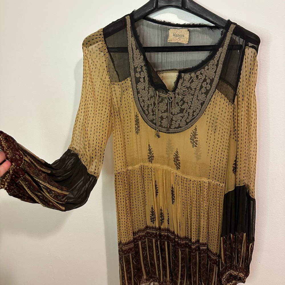Free People Black Sheer Dress